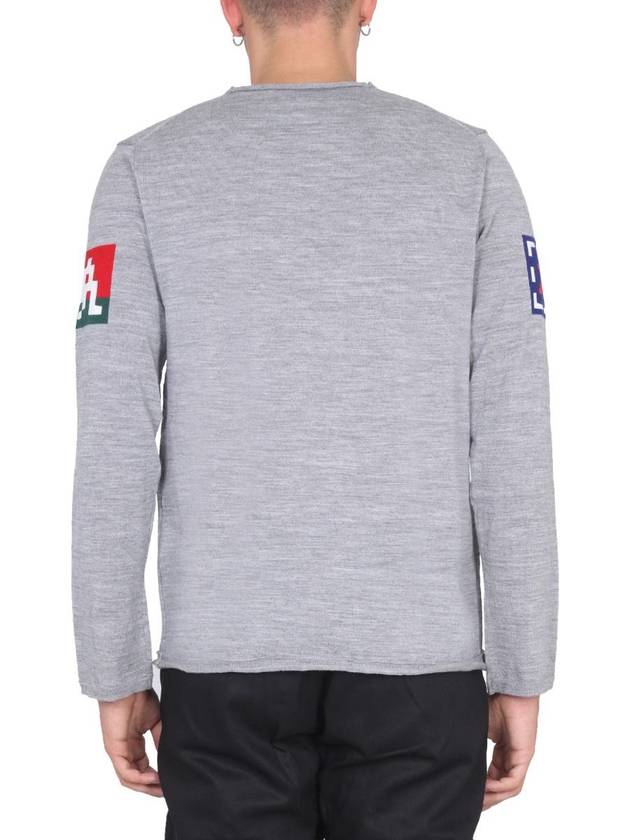 Invaders Long Sleeve Knit Long Sleeve T-Shirt Gray - COMME DES GARCONS - BALAAN 4