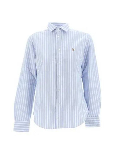 Pony Classic Fit Long Sleeve Shirt Blue - POLO RALPH LAUREN - BALAAN 2