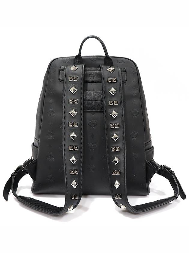 MMK 4SVH01 BK001 Black Honshu Tantris Canvas Studded Backpack - MCM - BALAAN 4