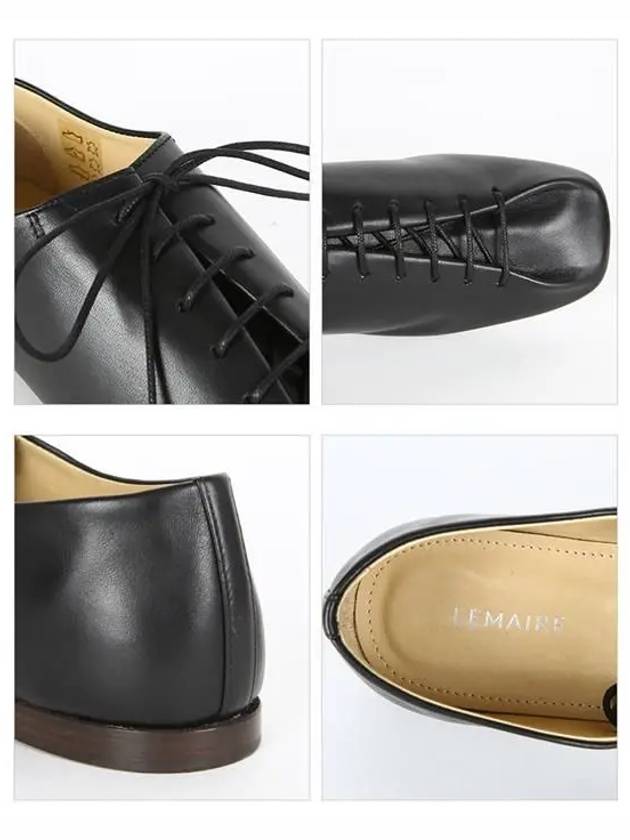 Souris Nappa Leather Flat Classic Derbies Black - LEMAIRE - BALAAN 4