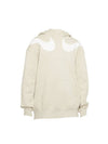 Sportswear Swoosh Fleece Pullover Hooded Top Beige - NIKE - BALAAN.