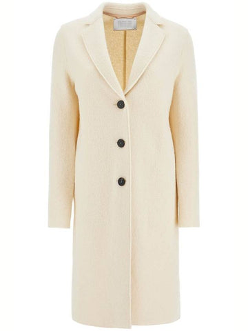 single-breasted wool coat in boiled - HARRIS WHARF LONDON - BALAAN 1