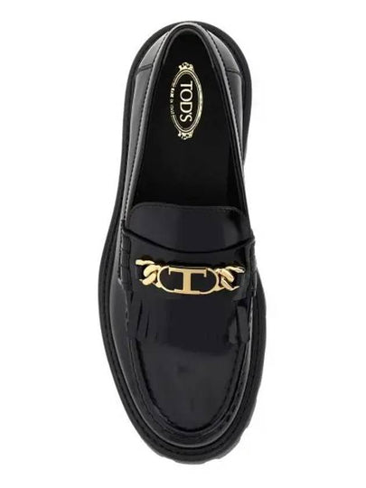 Leather Fringe Loafers Black - TOD'S - BALAAN 2