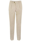 Lace Sure Fit Cotton Straight Pants Light Beige - BRUNELLO CUCINELLI - BALAAN 2