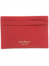 Gancini Card Wallet Lipstick Red - SALVATORE FERRAGAMO - BALAAN 4