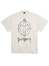 Metal BB Stencil Cotton Short Sleeve T-Shirt White - BALENCIAGA - BALAAN 2