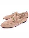 Women's T Logo Suede Loafers Beige - TOD'S - BALAAN.