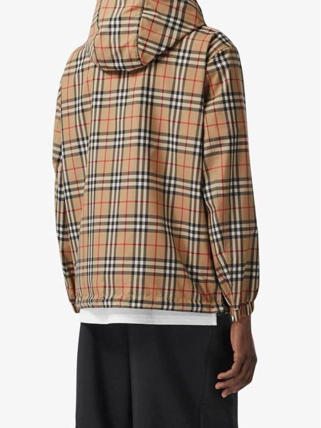 Reversible Vintage Check Hooded Jacket Archive Beige - BURBERRY - BALAAN 5