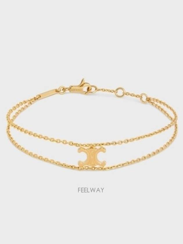 Triomphe Brass Bracelet Gold - CELINE - BALAAN 2