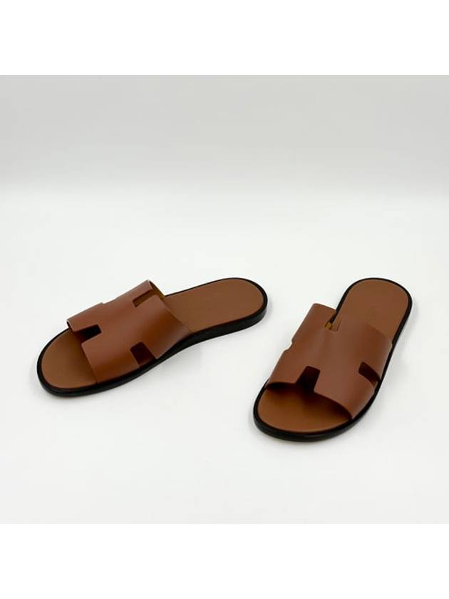 Izmir Leather Slippers Gold - HERMES - BALAAN 10