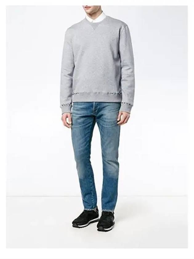 Rockstud Untitled Jersey Sweatshirt Gray - VALENTINO - BALAAN.