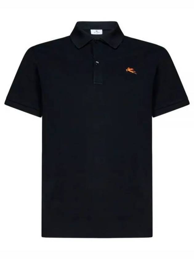 Cotton Polo Shirt Black - ETRO - BALAAN 2