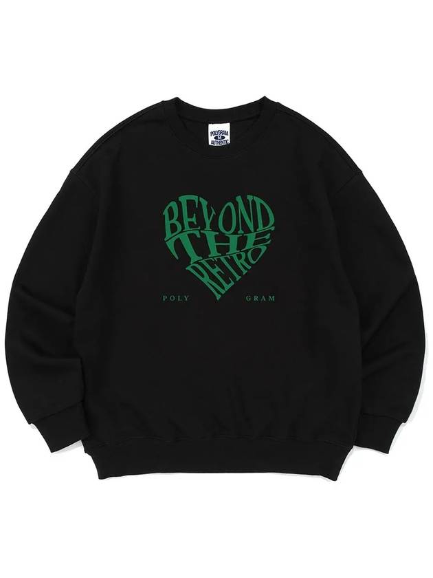 RETRO HEART SWEATSHIRTS BLACK - POLYGRAM - BALAAN 4