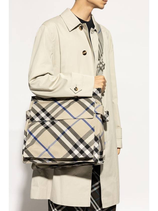 Trench Check Medium Tote Bag Lichen - BURBERRY - BALAAN 3