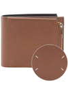 Signature Stitch Side Zipper Halfwallet Brown - MAISON MARGIELA - BALAAN.