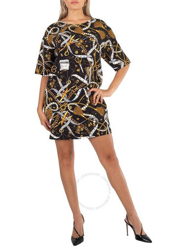 Moschino Allover Sartorial Print Dress, Brand Size 38 (US Size 4) - MOSCHINO - BALAAN 1