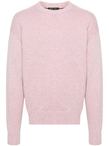 Washiba Crewneck Knit Top Pink - LORO PIANA - BALAAN 1