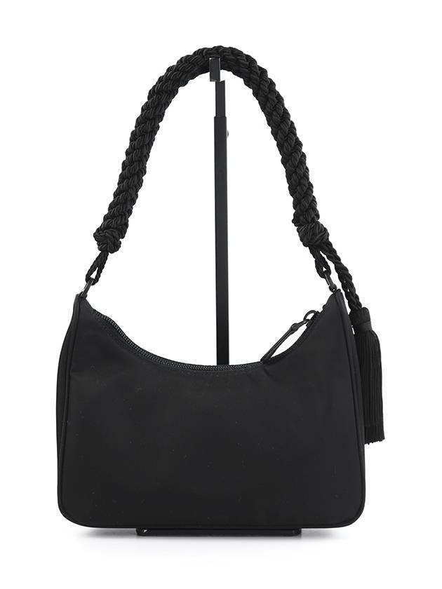 Triangle Logo Bead Shoulder Bag Black - PRADA - BALAAN 3