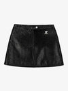 Edition Glossy Vinyl A-Line Skirt Black - COURREGES - BALAAN 2