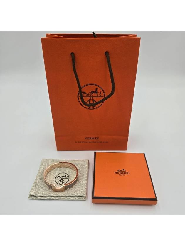 Clic H Bracelet Rose Gold & Marron Glace - HERMES - BALAAN 3