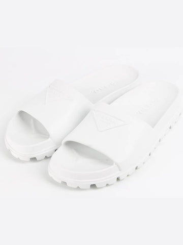 Triangle logo rubber slippers 37 240 - PRADA - BALAAN 1