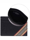 Icon Stripe Grainy Leather Card Wallet Black - BURBERRY - BALAAN 2