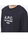 Rufus Embroidery Logo Sweatshirt Black - A.P.C. - BALAAN 4