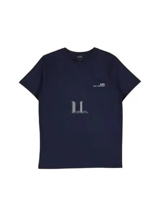 Men's Item Logo Short Sleeve T-Shirt Navy - A.P.C. - BALAAN 2