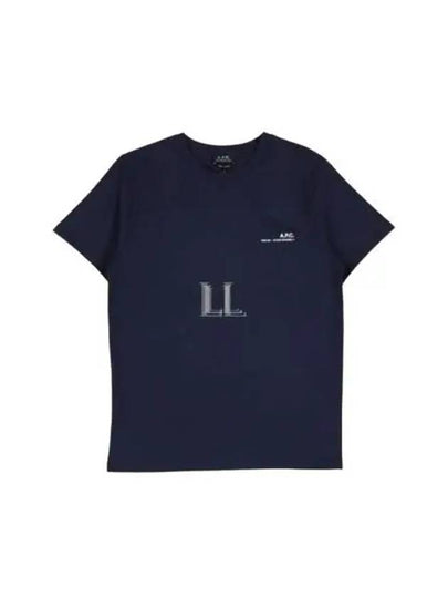 Men's Item Logo Short Sleeve T-Shirt Navy - A.P.C. - BALAAN 2