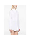 logo poplin shirt white - MIU MIU - BALAAN 5