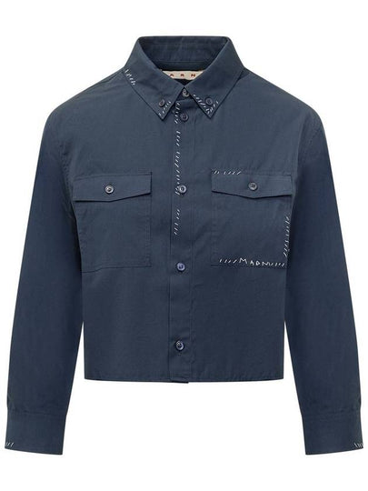 Stitching Details Shirt Blue - MARNI - BALAAN 2