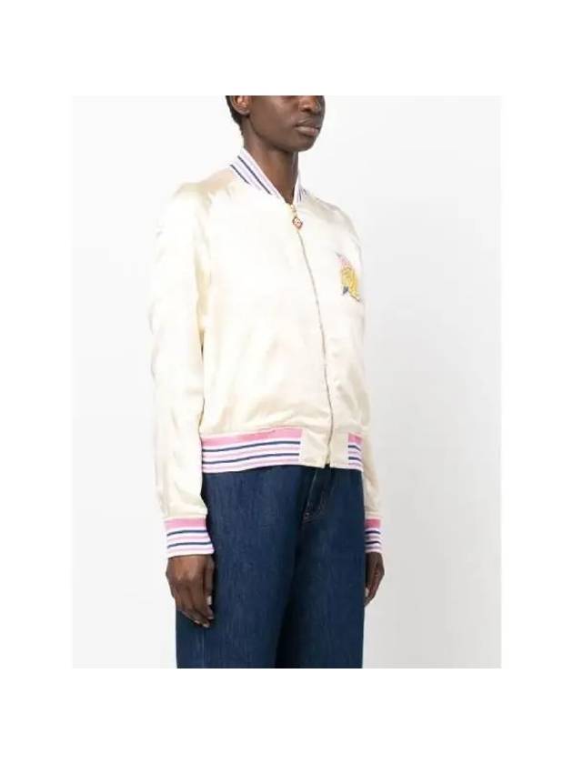 Logo Patch Silk Bomber Jacket WS23JK04002 - CASABLANCA - BALAAN 3