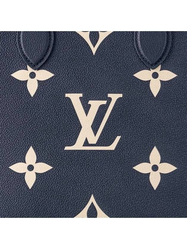 OnTheGo MM Monogram Empreinte Leather Tote Bag Navy - LOUIS VUITTON - BALAAN 5