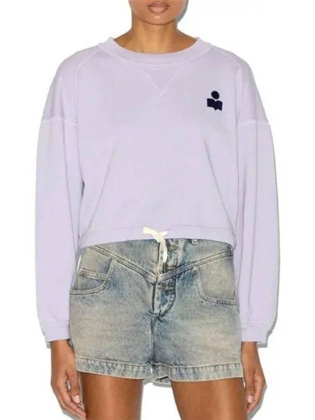 Margo Logo Crop Sweatshirt Lilac - ISABEL MARANT - BALAAN 2