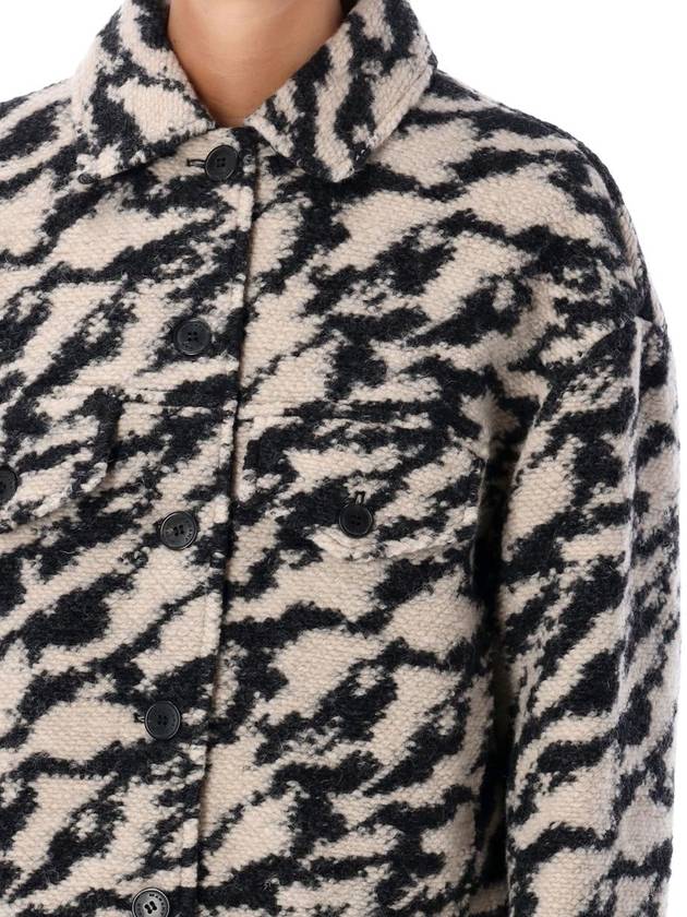 Ferida zebra jacket black beige - ISABEL MARANT ETOILE - BALAAN 4