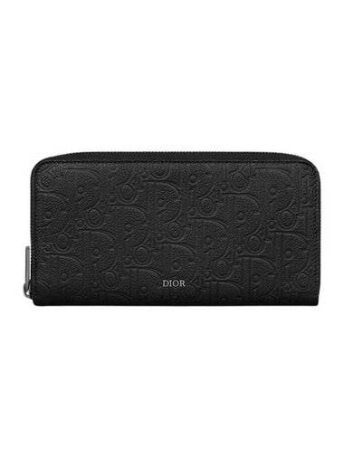 Zipper Long Wallet Gravity Leather Black 2ESBC252FLG H00N - DIOR - BALAAN 1