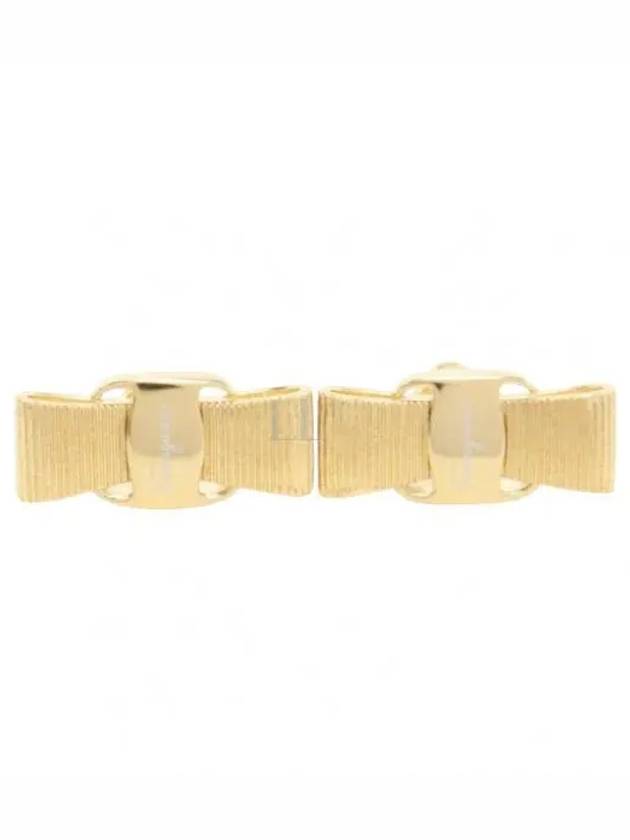 Vara Ribbon Earrings Gold - SALVATORE FERRAGAMO - BALAAN 2