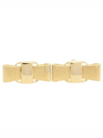 Vara Ribbon Earrings Gold - SALVATORE FERRAGAMO - BALAAN 2