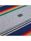 Rouge Triomphe T Shirt Striped Cotton Jersey Gray Multicolor - CELINE - BALAAN 4