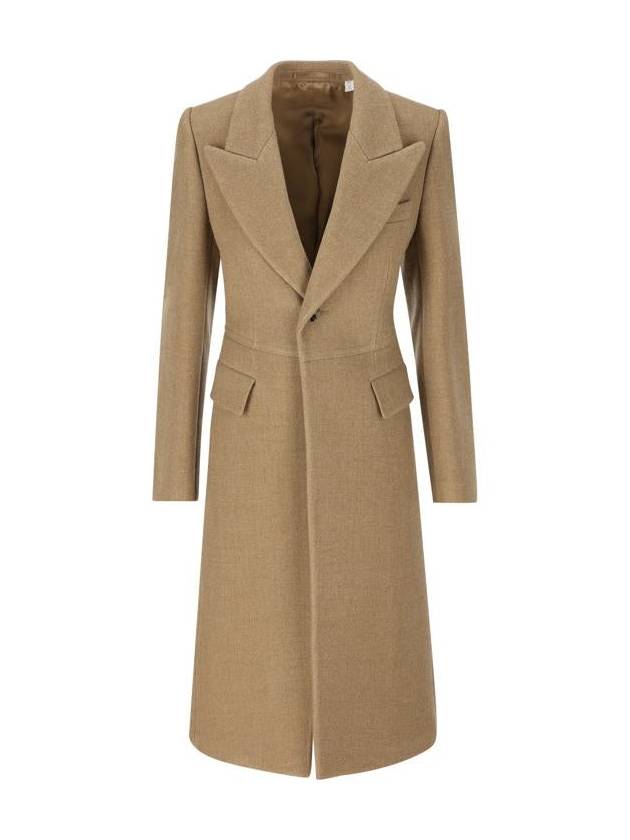 Tailored Wool Single Coat Straw - BURBERRY - BALAAN 2