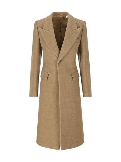 Tailored Wool Single Coat Straw - BURBERRY - BALAAN 2