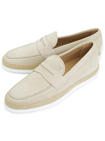 Suede Penny Loafer Beige - TOD'S - BALAAN 2