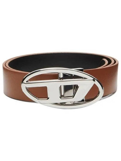 B 1DR W REV II 30 Oval D Buckle Reversible Leather Belt Brown - DIESEL - BALAAN 2