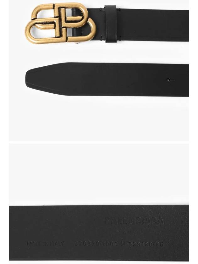 BB Logo Leather Belt Black - BALENCIAGA - BALAAN 4