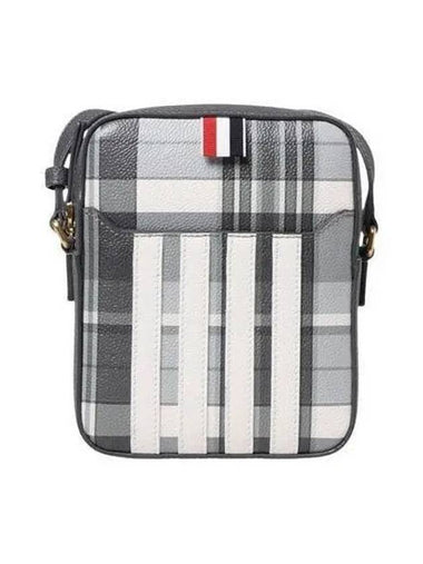 Pebble Grain Madras Check Camera Crossbody Bag Gray MAG432A L0041 - THOM BROWNE - BALAAN 1