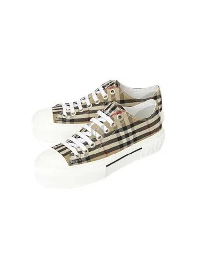 Vintage Check Cotton Sneakers Archive Beige - BURBERRY - BALAAN 2