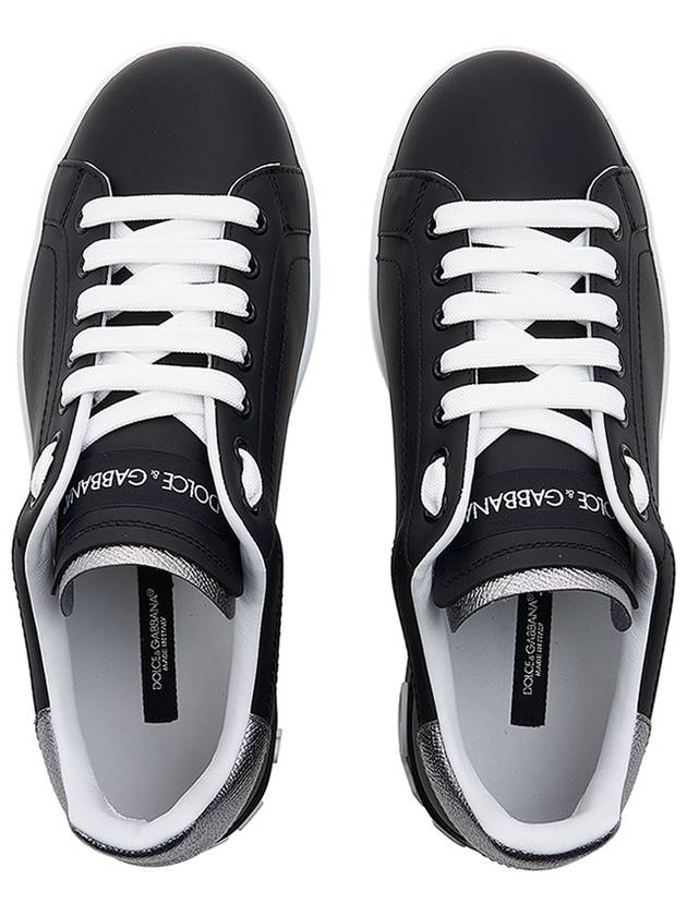 Portofino Calfskin Sneakers Black - DOLCE&GABBANA - BALAAN 7