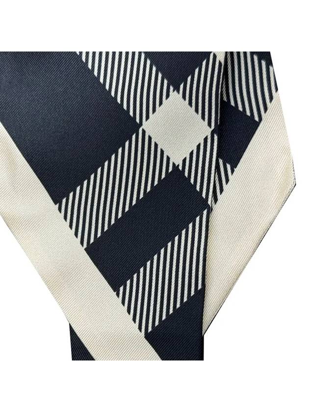 Nova Check Silk Scarf Black - BURBERRY - BALAAN 5