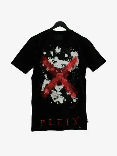 Men's Short Sleeve T-Shirt Black MTK2498 PJY002N 02 A 4 - PHILIPP PLEIN - BALAAN 1