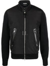 Men's Nylon Zip-Up Jacket Black - TOM FORD - BALAAN 2